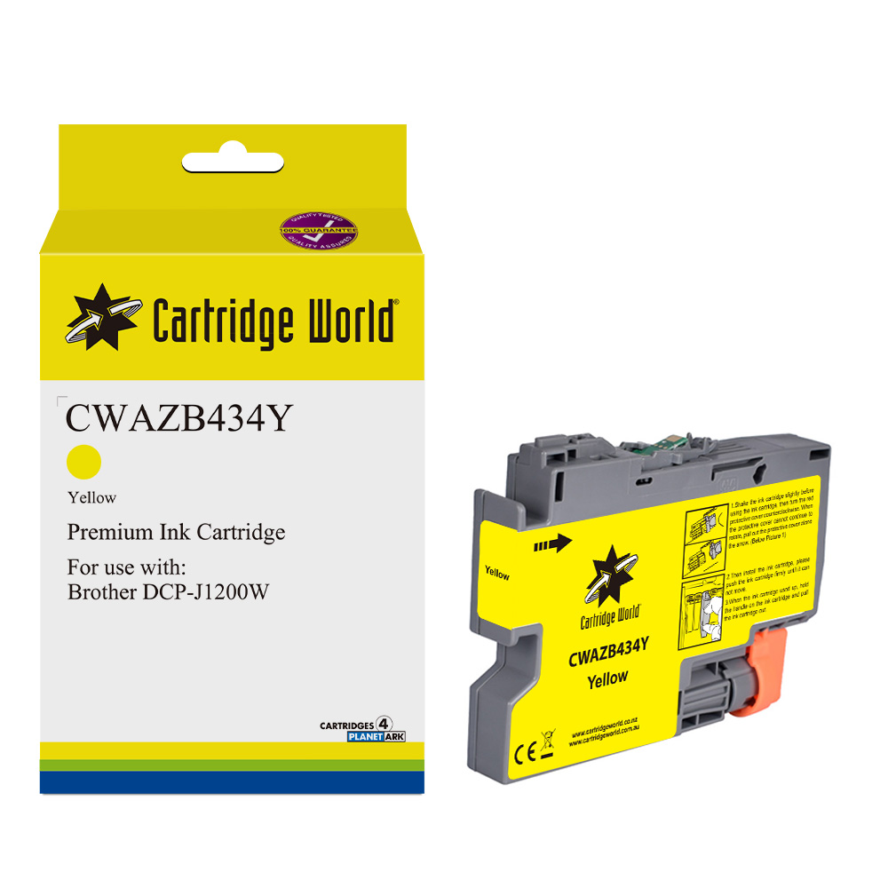 Cartridge World Brother LC434 Yellow Ink Cartridge Cartridge World Brother LC434 Yellow Ink Cartridge