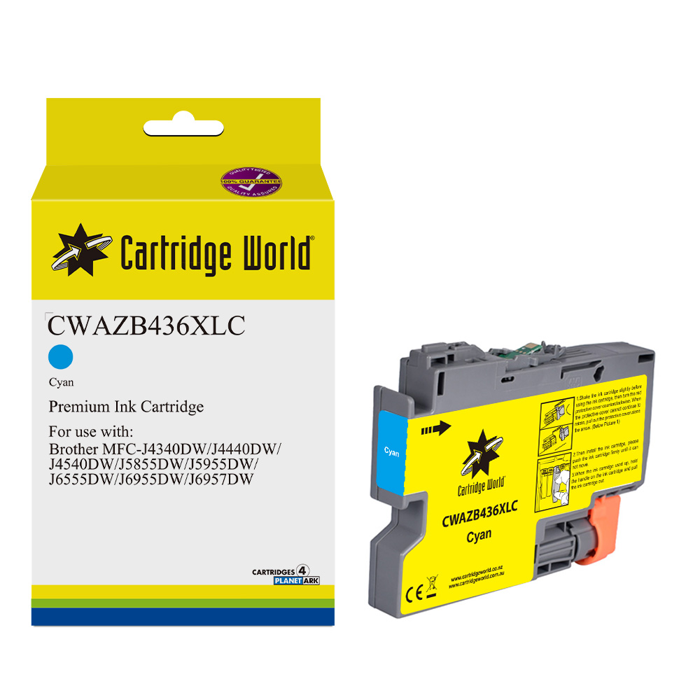 Cartridge World Brother LC436XL Cyan Ink Cartridge Cartridge World Brother LC436XL Cyan Ink Cartridge