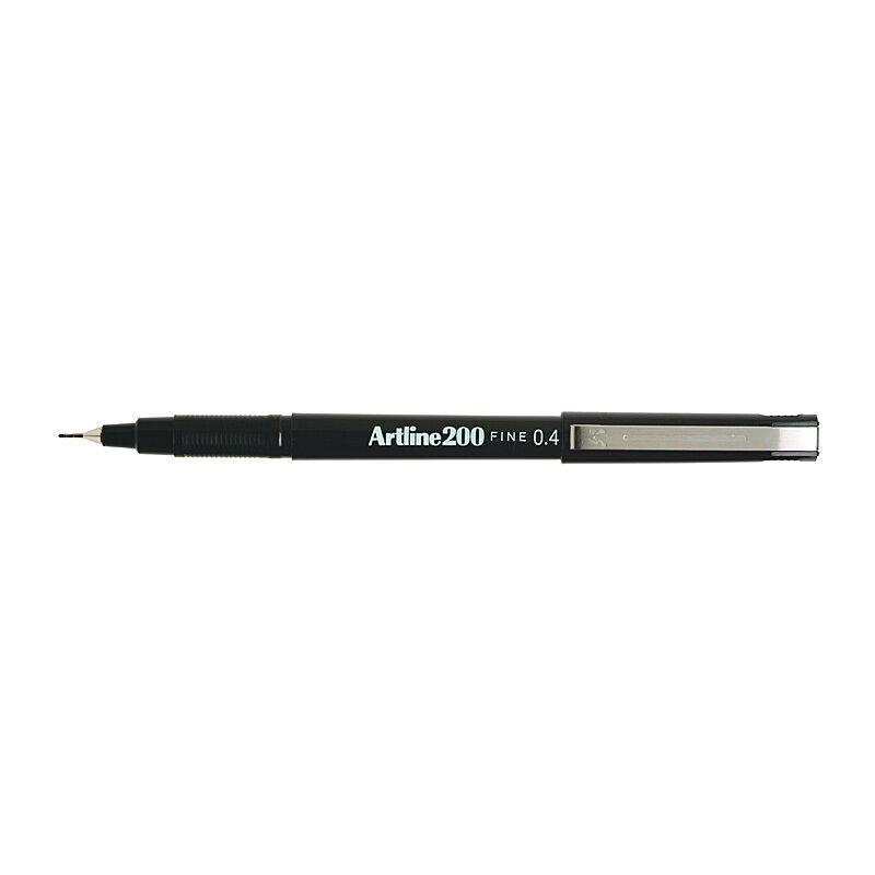 Artline 200 Fineliner Pen 0.4mm Black Box 12