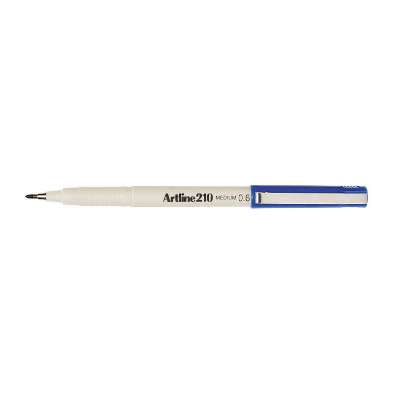 Artline 210 Fineliner Pen 0.6mm Blue Box 12