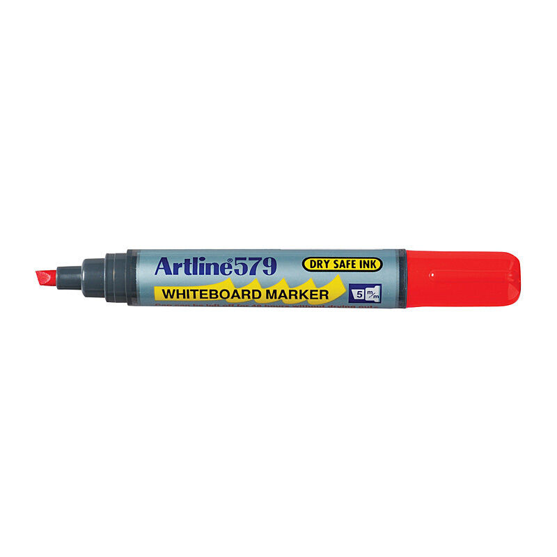 Artline 579 Whiteboard Marker 5mm Chisel Red Box 12
