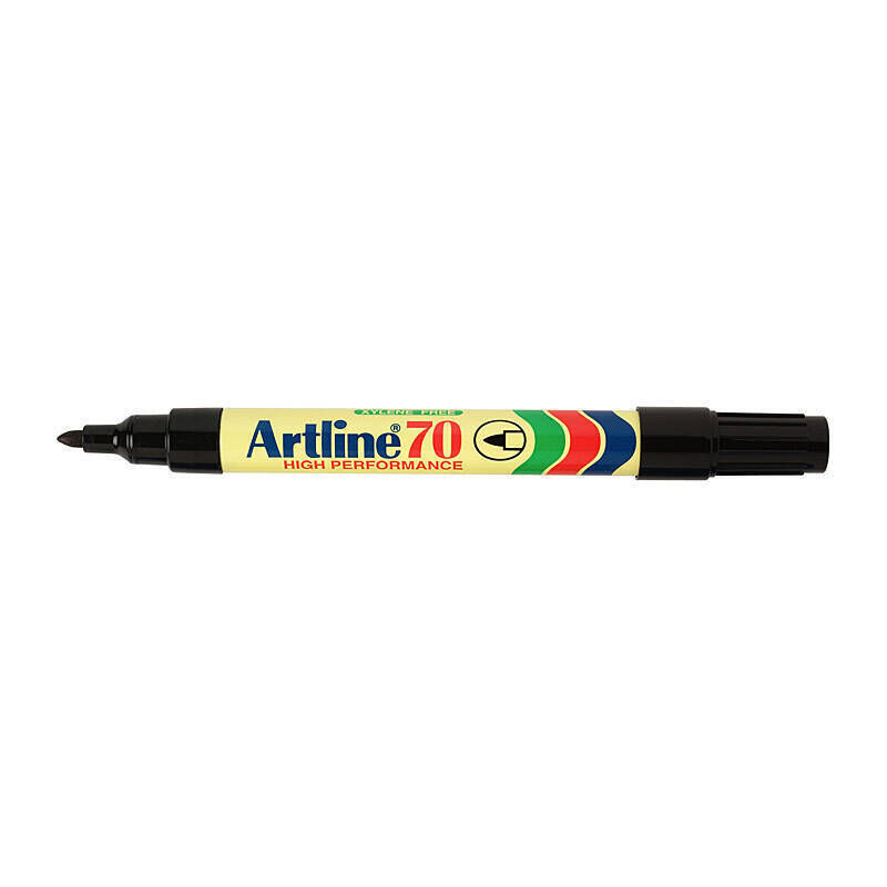 Artline 70 Permanent Marker 1.5mm Bullet Black Box 12