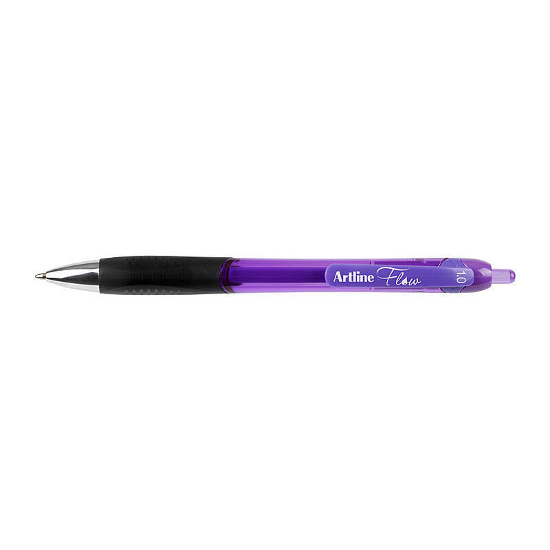 Artline Flow Retractable Pen Purple Box 12