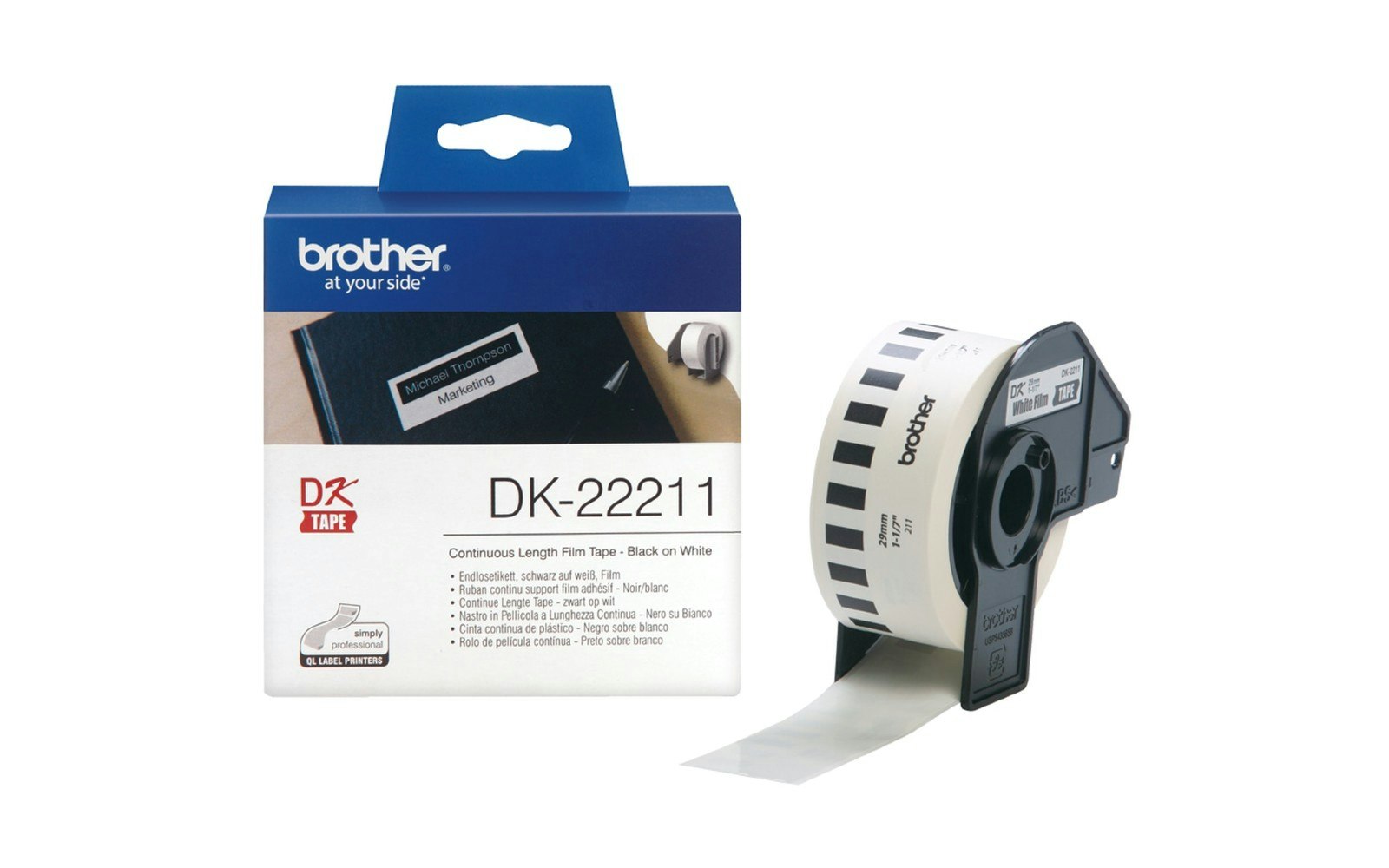 Brother DK22211 White Roll Brother DK22211 White Roll