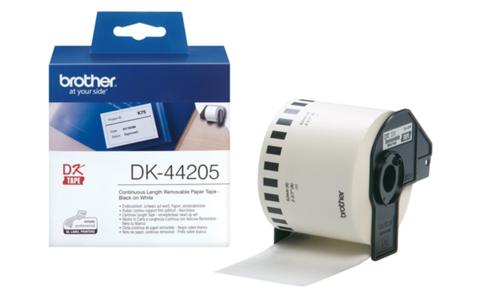 Brother DK44205 White Roll