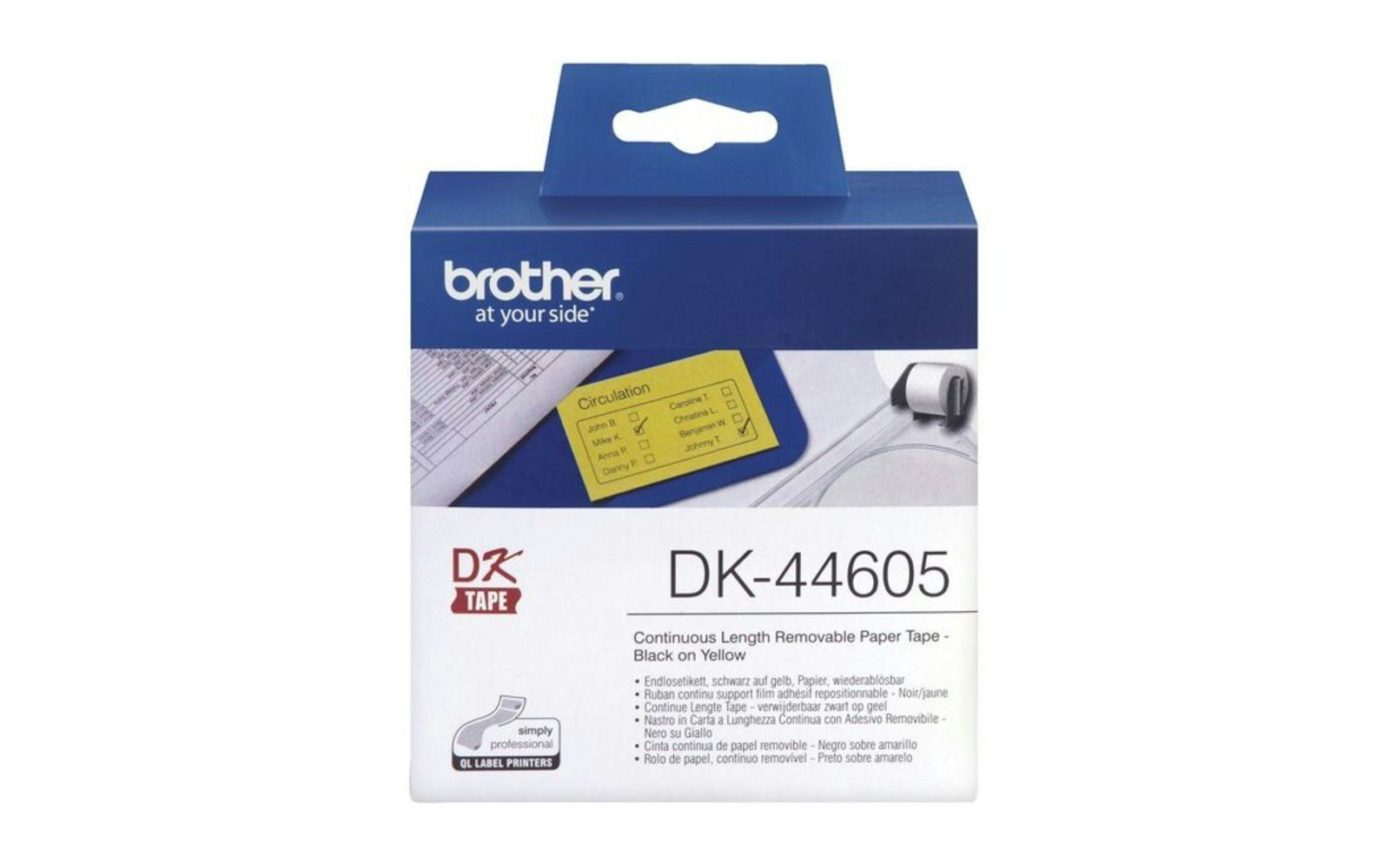 Brother DK44605 Yellow Roll