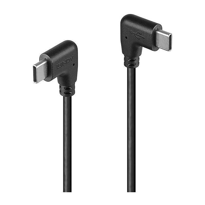 Lindy 1m USB 2.0 Type C Cable, 2 X 90Â° Right Angle