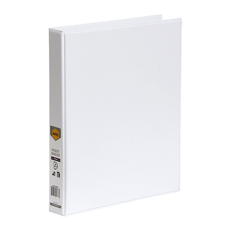 Marbig Clearview Insert Binder A4 25mm 4D White
