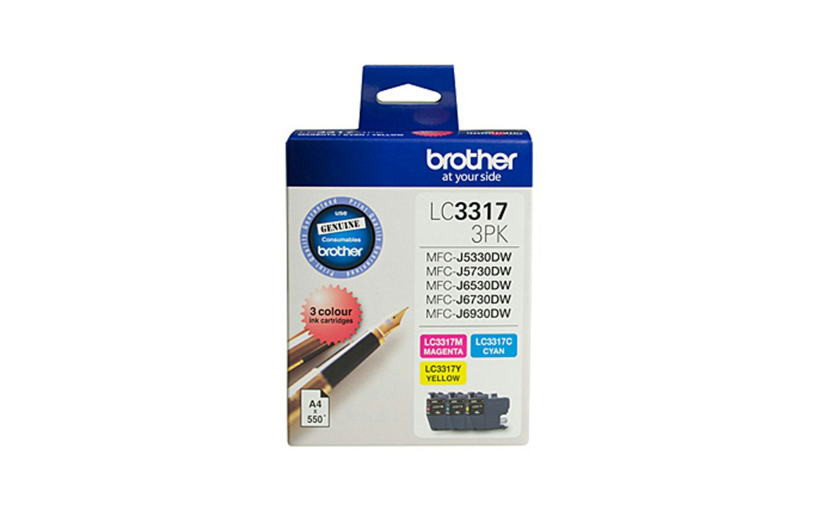 Brother LC-3317 CMY Colour Pack OEM
