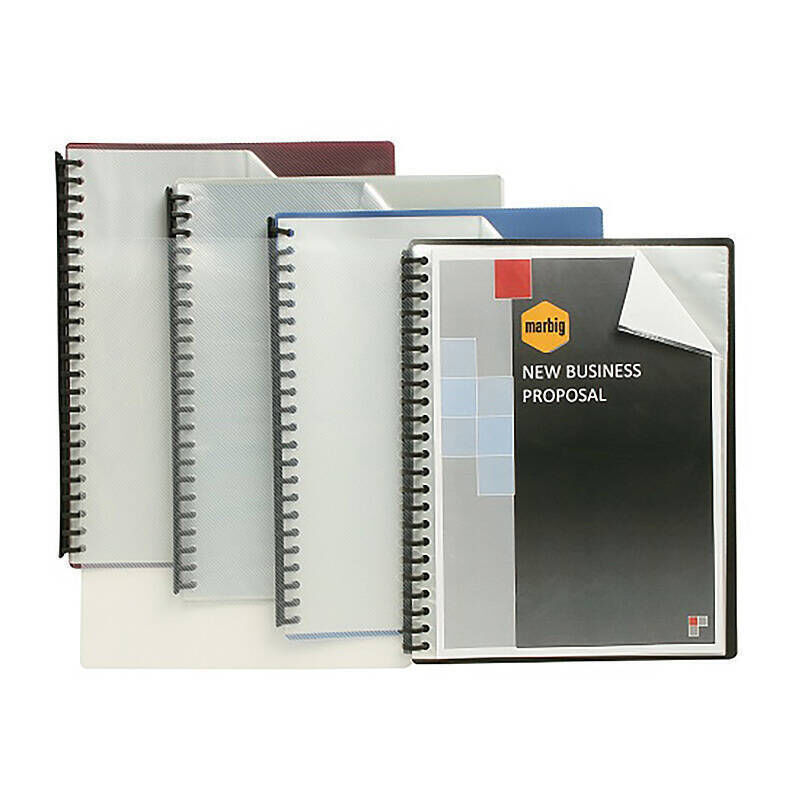 Marbig Refillable Display Book 20 Pocket Clear/Black