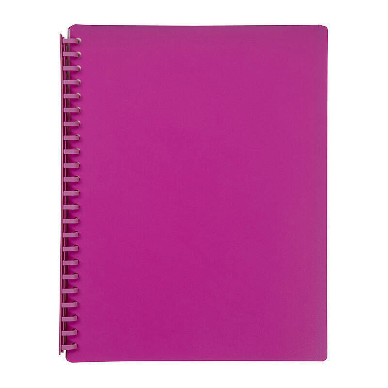 Marbig Refillable Display Book 20 Pocket Pink