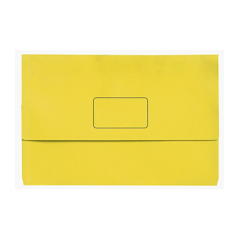 Marbig Slimpick F/C Document Wallet Brt Yelow Pack 10