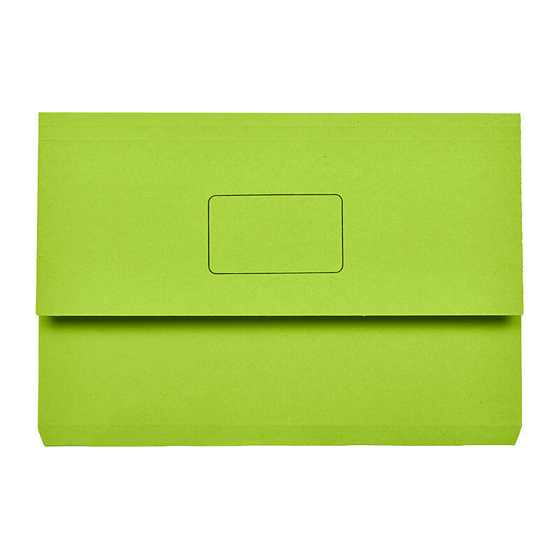 Marbig Slimpick Foolscap Document Wallet Green