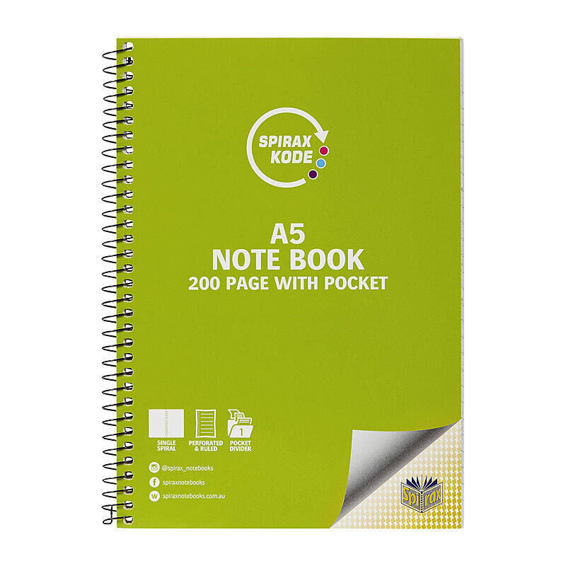 Spirax Kode 963 A5 Notebook A5 200Pg Pack 5