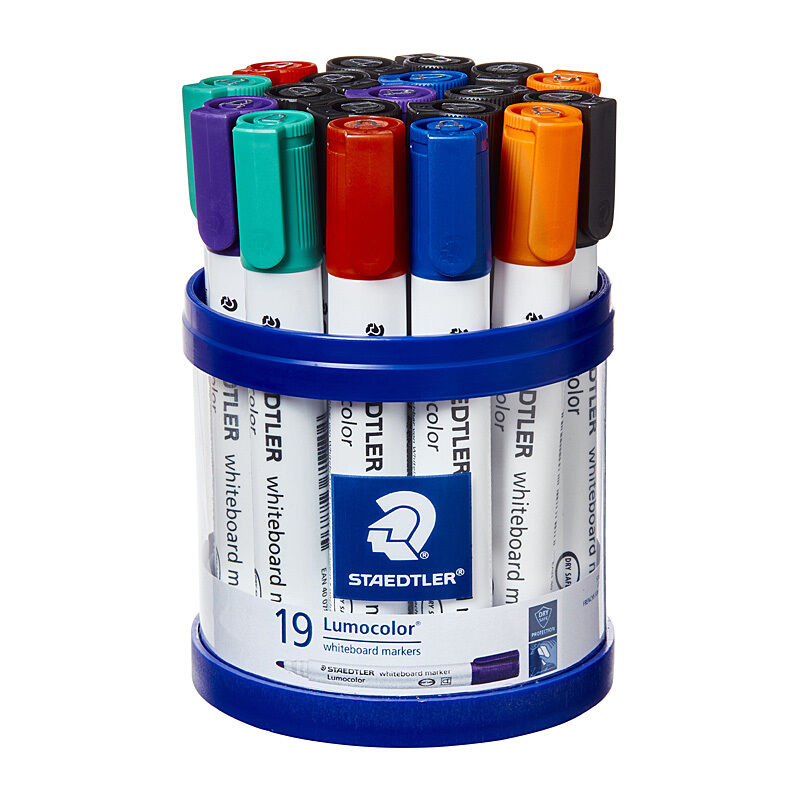 Staedtler White Board Marker 351 Bullet Point Ast Cup19