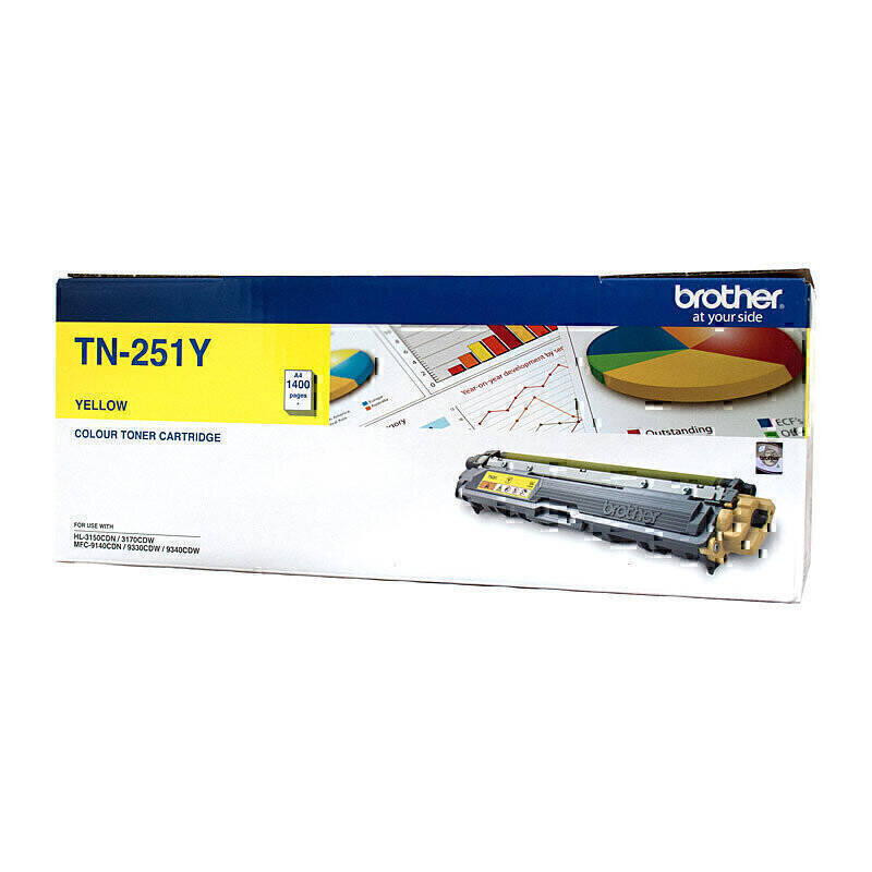Brother TN-251 Yellow Toner Cartridge OEM