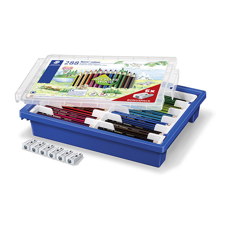 Staedtler Noris Colour Assorted Pencils Tote Tray - 288 Pack
