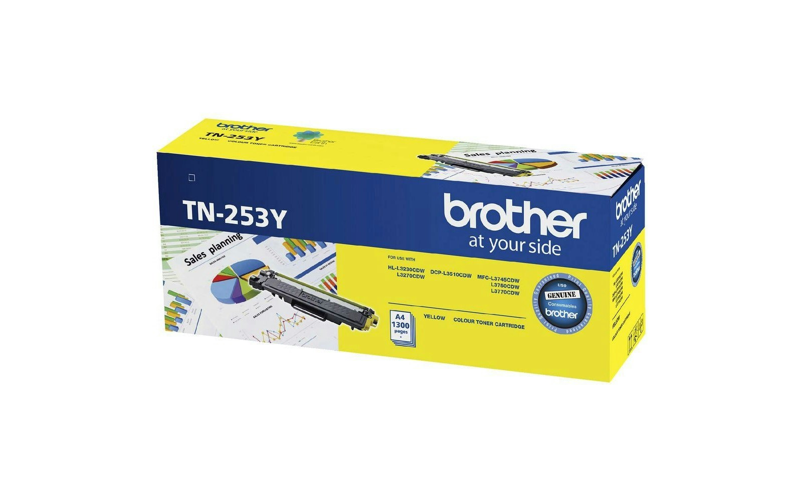Brother TN-253 Yellow Toner Cartridge OEM