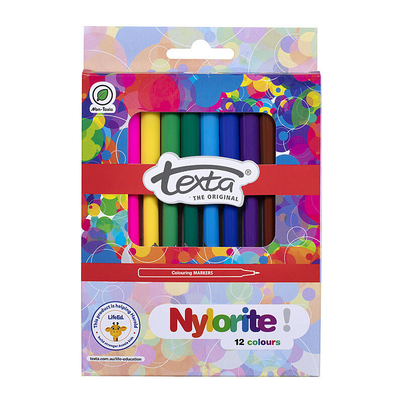 Texta Nylorite Colouring Marker Pack 12