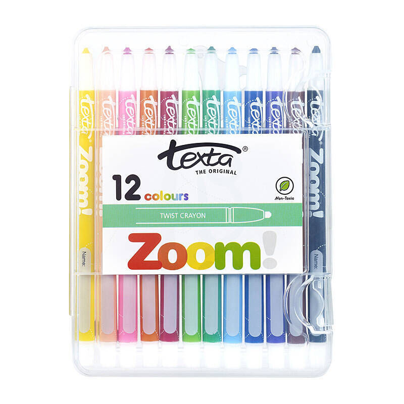 Texta Zoom Crayon Hard Case Pack 12