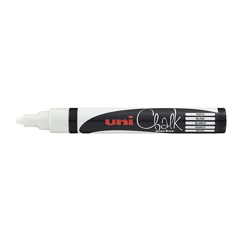 Uni Chalk Marker Bullet White