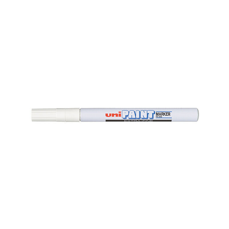 Uni Chalk Marker Extra Fine White Box 12