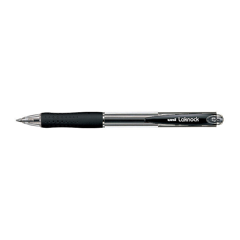 Uni Laknock Ballpoint Pen 0.7mm Black Box 12