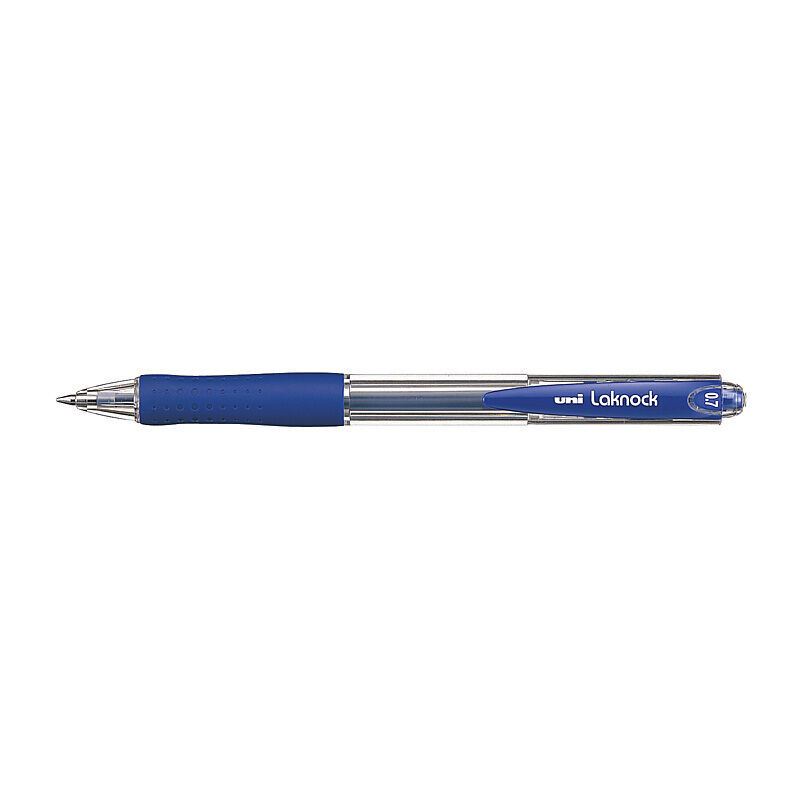 Uni Laknock Ballpoint Pen 0.7mm Blue Box 12