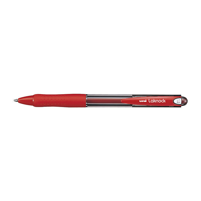 Uni Laknock Ballpoint Pen 1.0mm Red Box 12