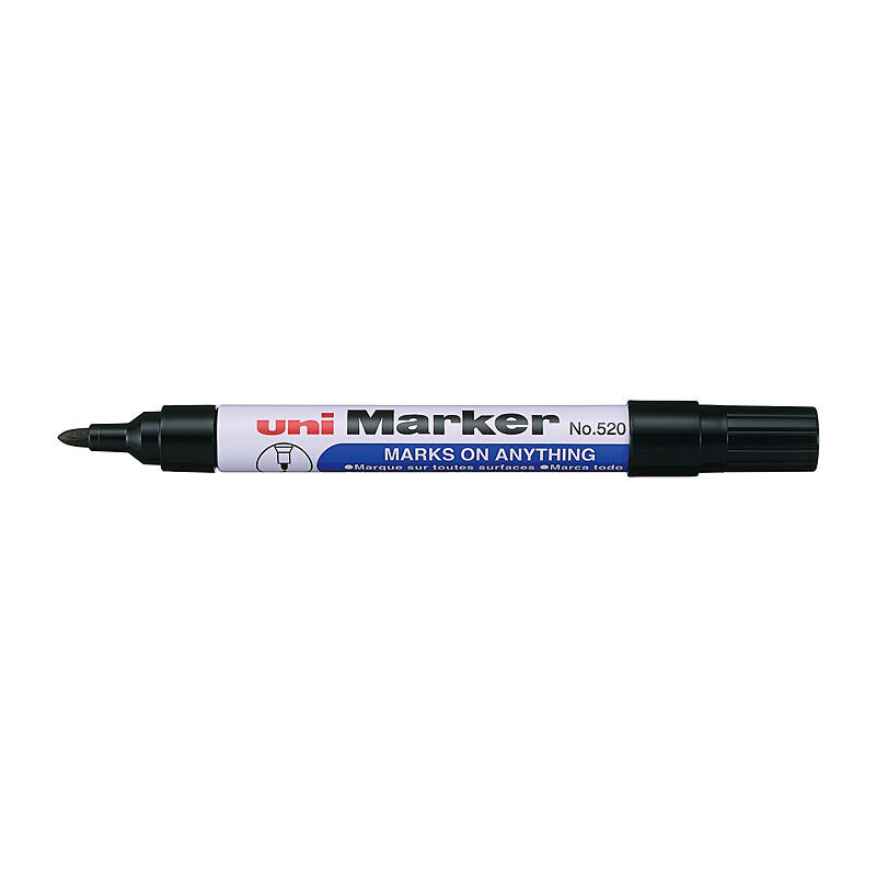 Uni Permanent Bullet Marker Black Box 12