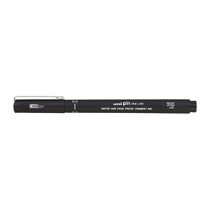 Uni Pin Fine Liner 0.5 Black Box 12