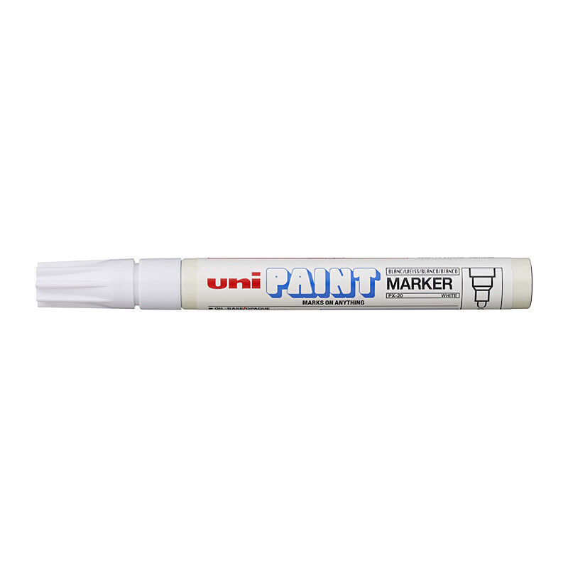 Uni Paint Marker Bullet Tip PX20 White Box 12