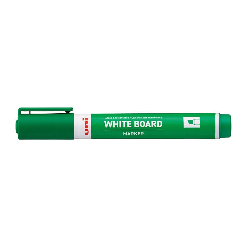 Uni Whiteboard Marker Chisel Green Box 12