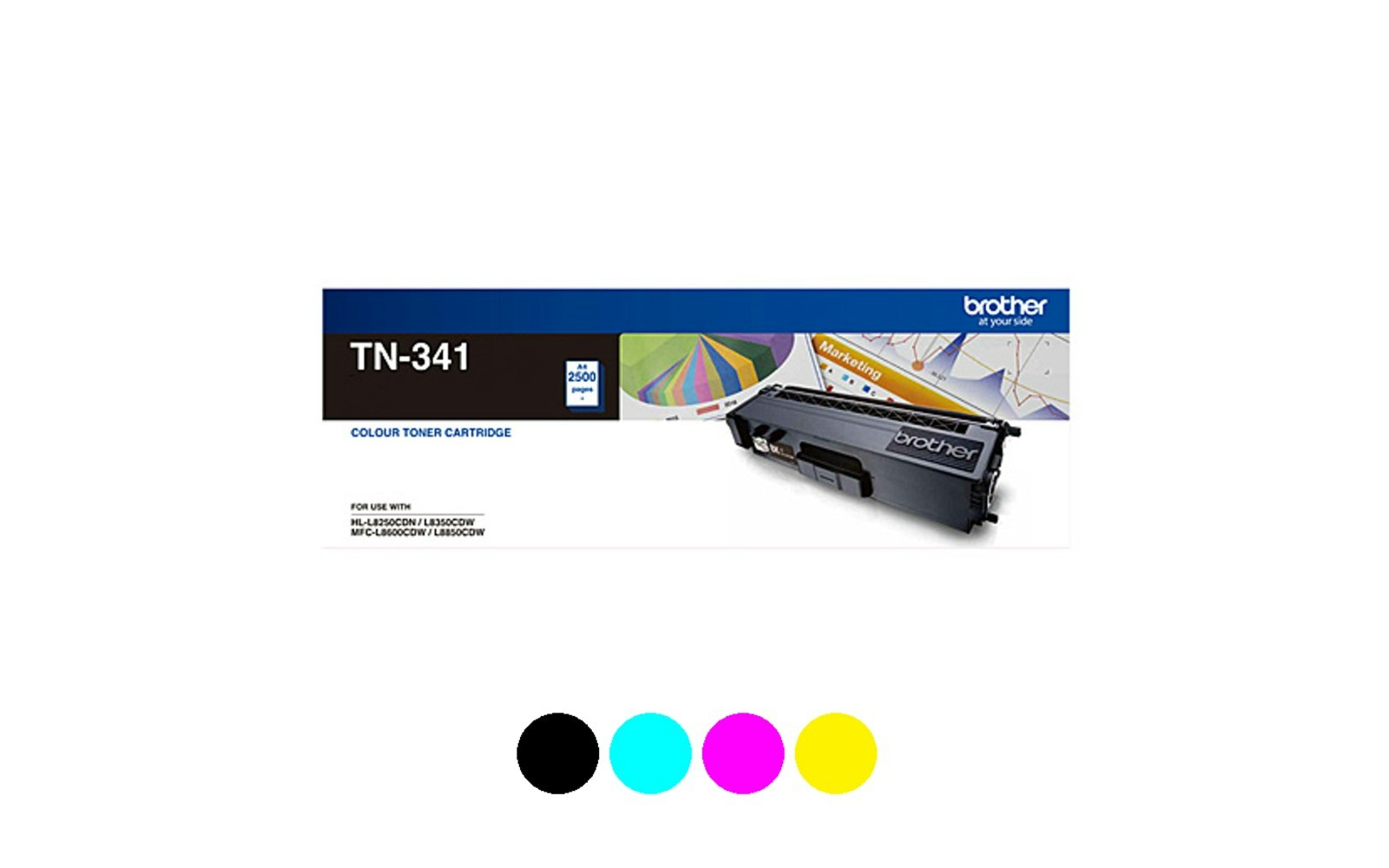 Brother TN-341 Yellow Toner Cartridge OEM