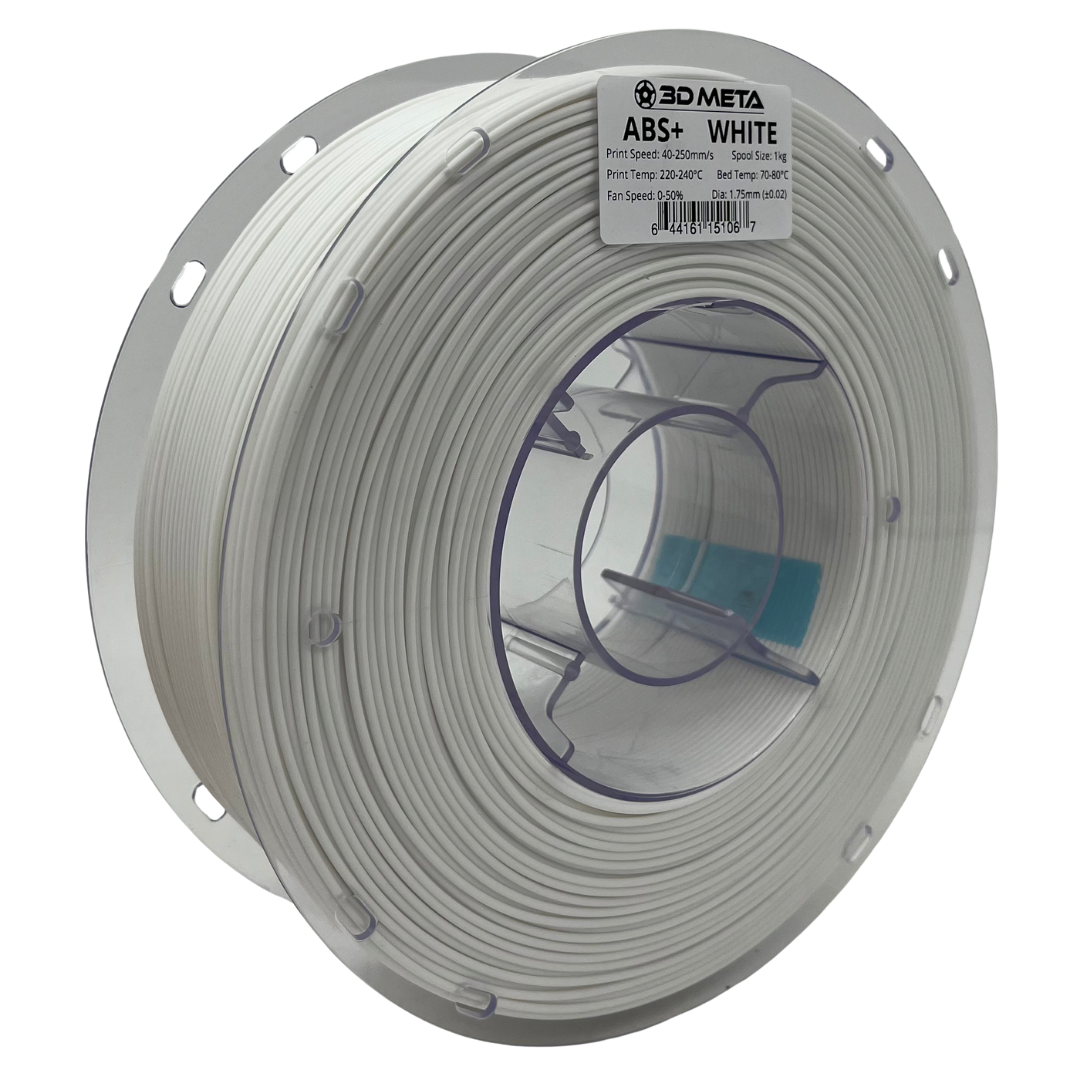 3D Meta ABS+ White 1KG Spool M-ABS+-WHI-1KGX1.75MM