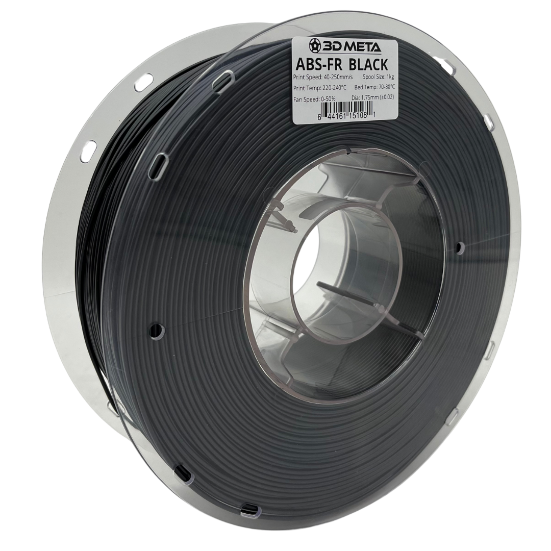 3D Meta Fire Retardant ABS Black 1KG Spool M-ABSFR-BLA-1KGX1.75MM