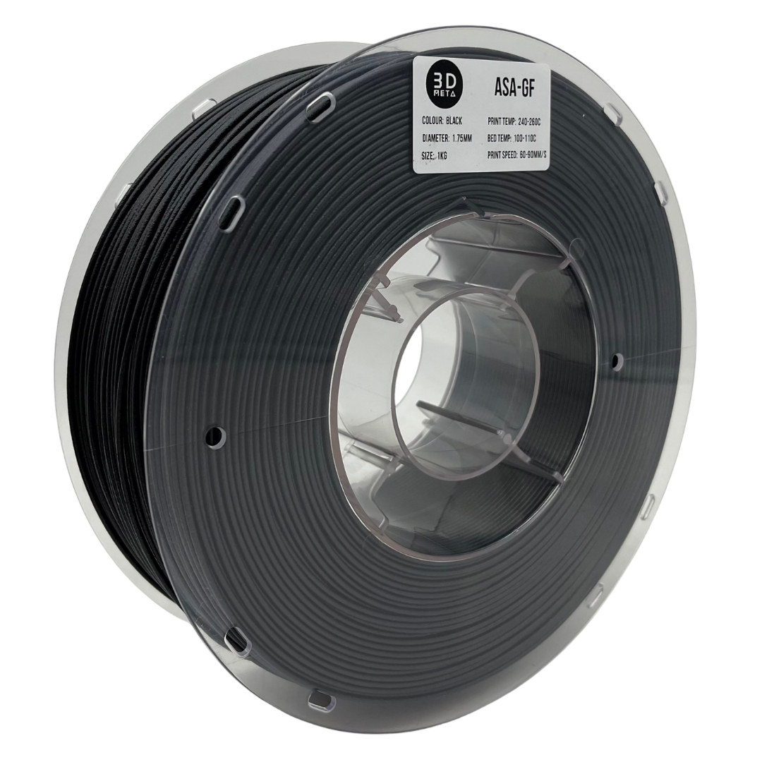3D Meta Glass Filled ASA Black 1KG Spool M-ASAGF-BLA-1KGX1.75MM