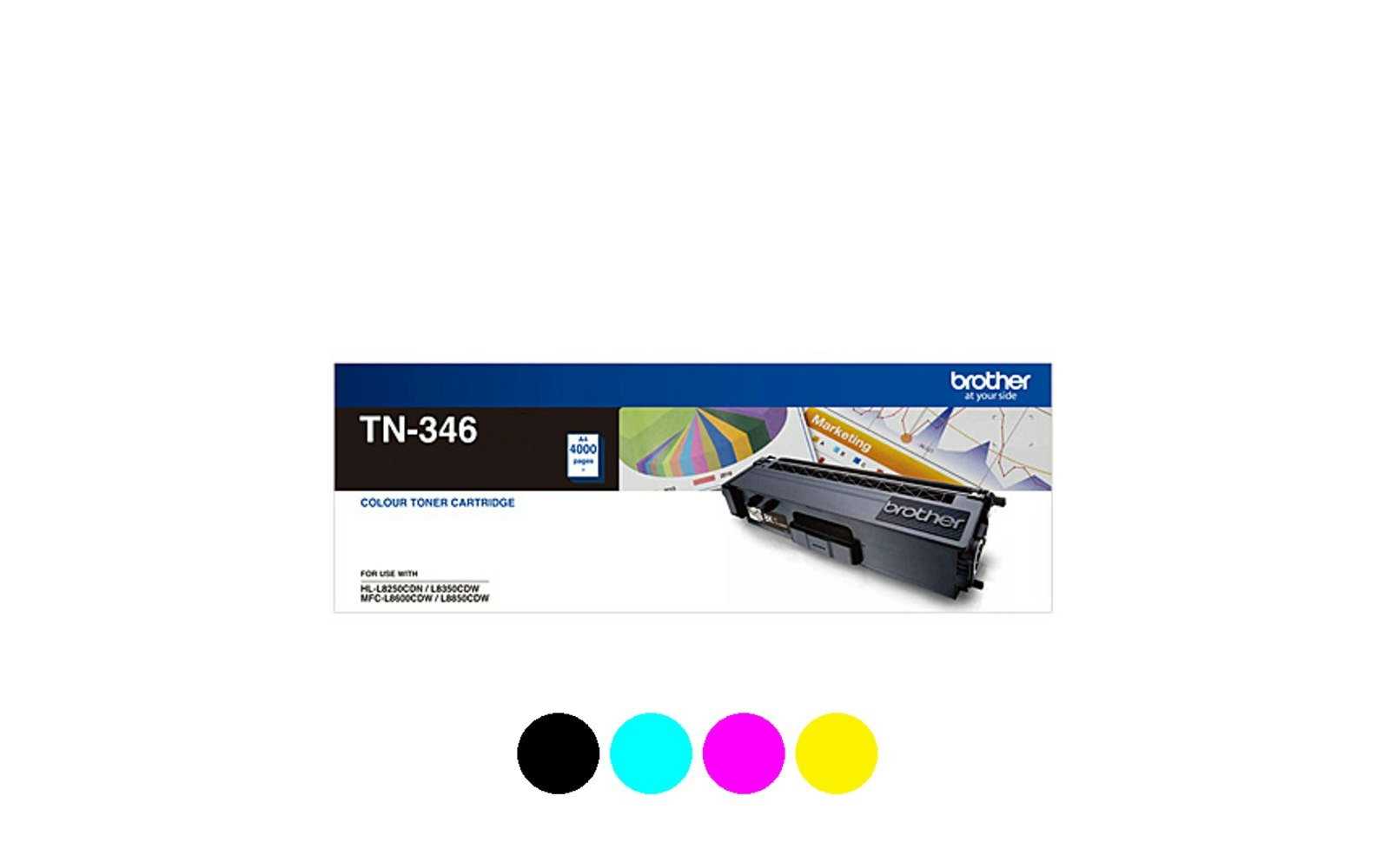 Brother TN-346 Magenta Toner Cartridge OEM