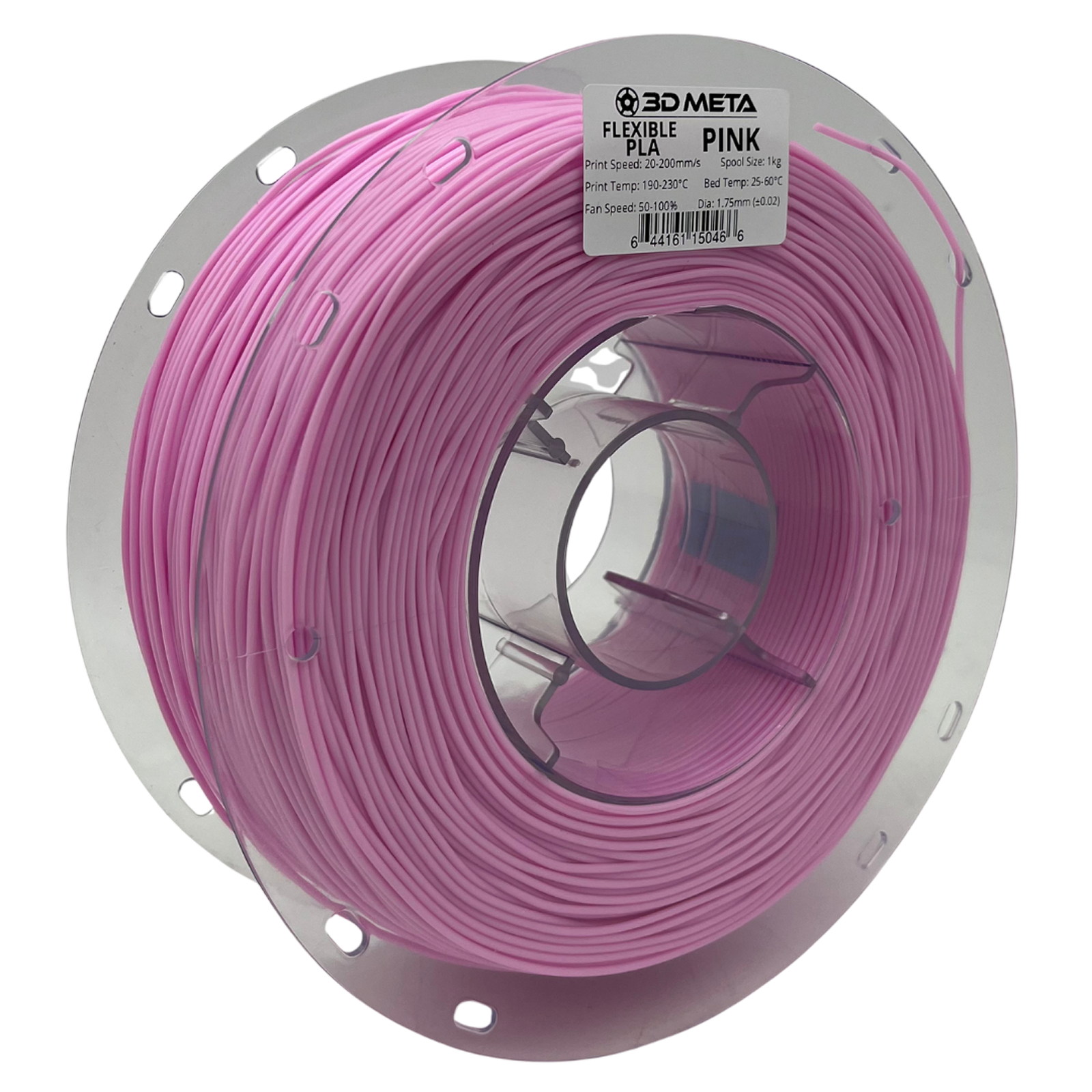 3D Meta Flexible PLA Pink 1KG Spool M-FLEX-PINK-1KGX1.75MM