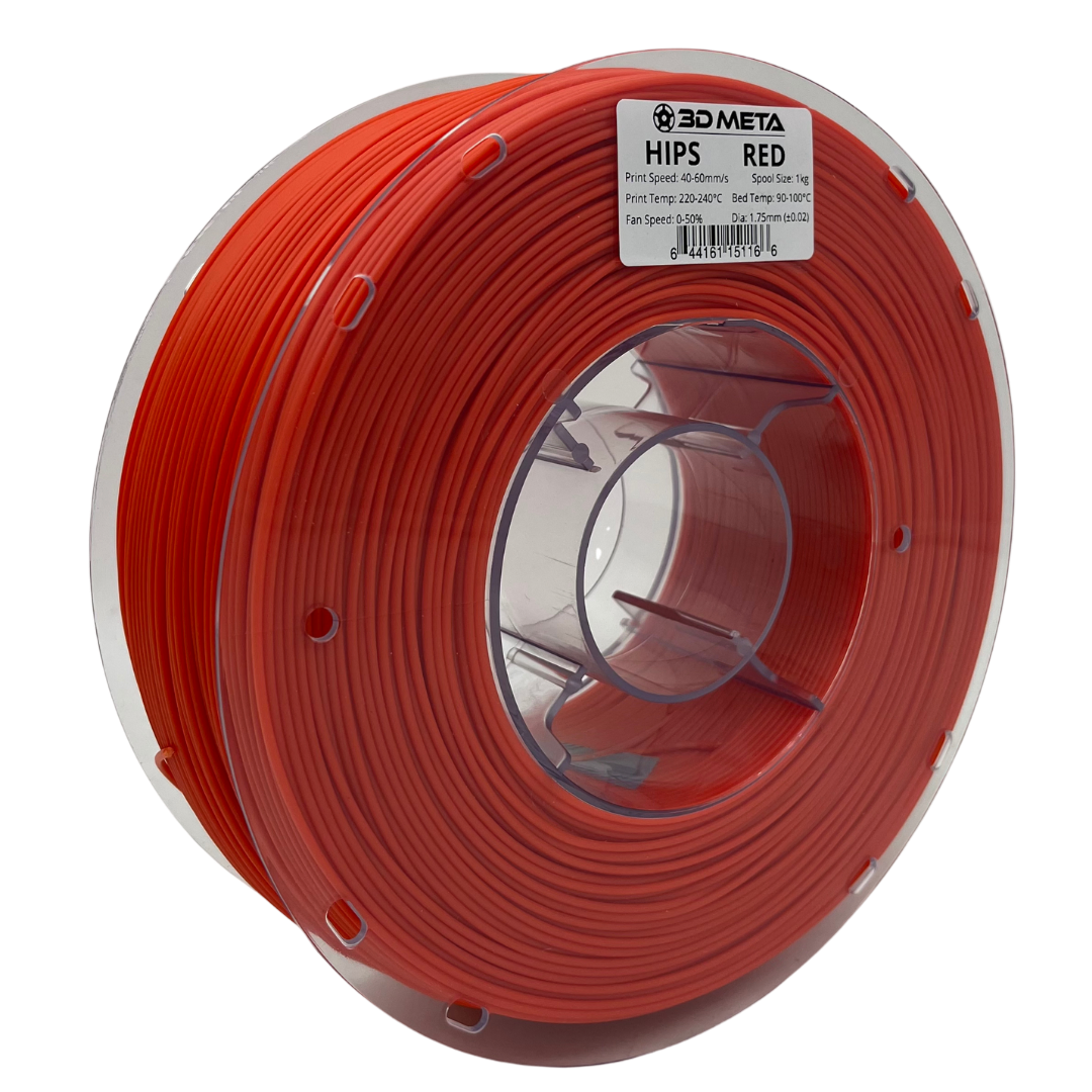 3D Meta HIPS Red 1KG Spool M-HIPS-RED-1KGX1.75MM