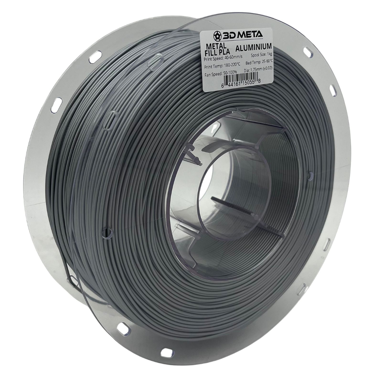 3D Meta Metal Fill PLA Aluminium 1KG Spool M-MET-ALUM-1KGX1.75MM