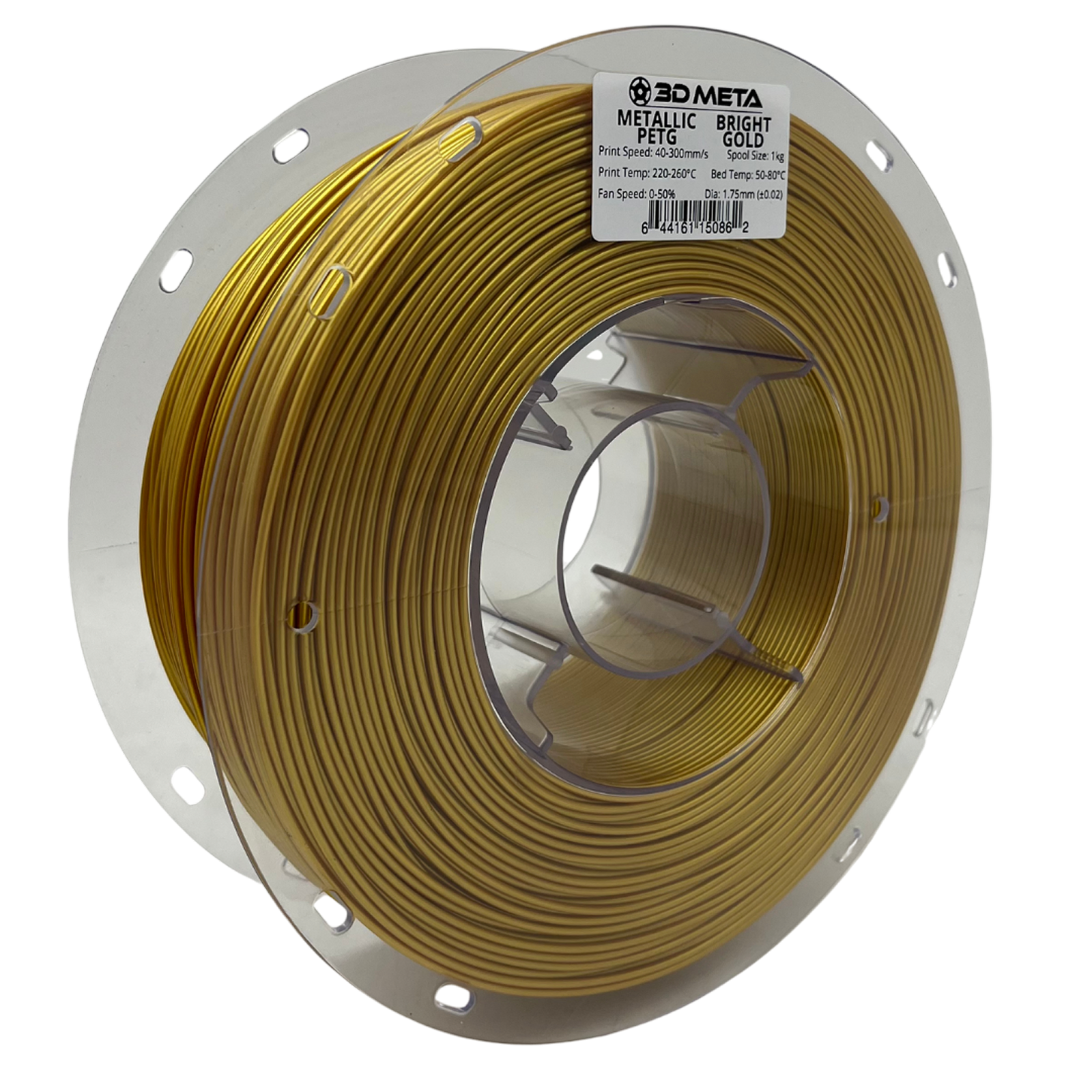 3D Meta Metallic PETG Bright Gold 1KG Spool M-MPETG-BGOLD-1KGX1.75MM