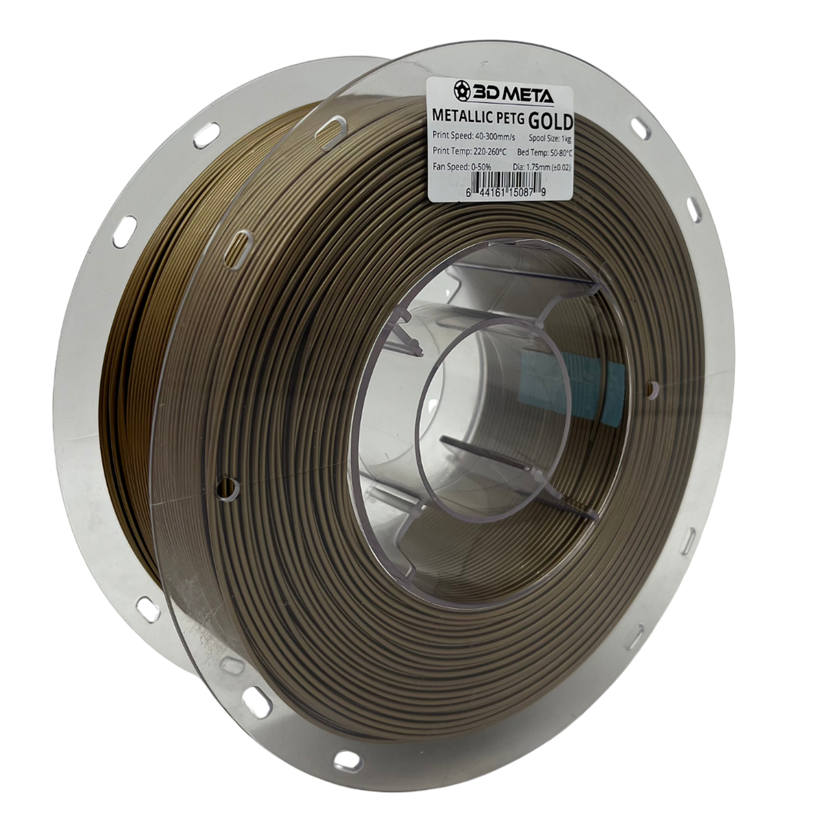 3D Meta Metallic PETG Gold 1KG Spool M-MPETG-GOLD-1KGX1.75MM