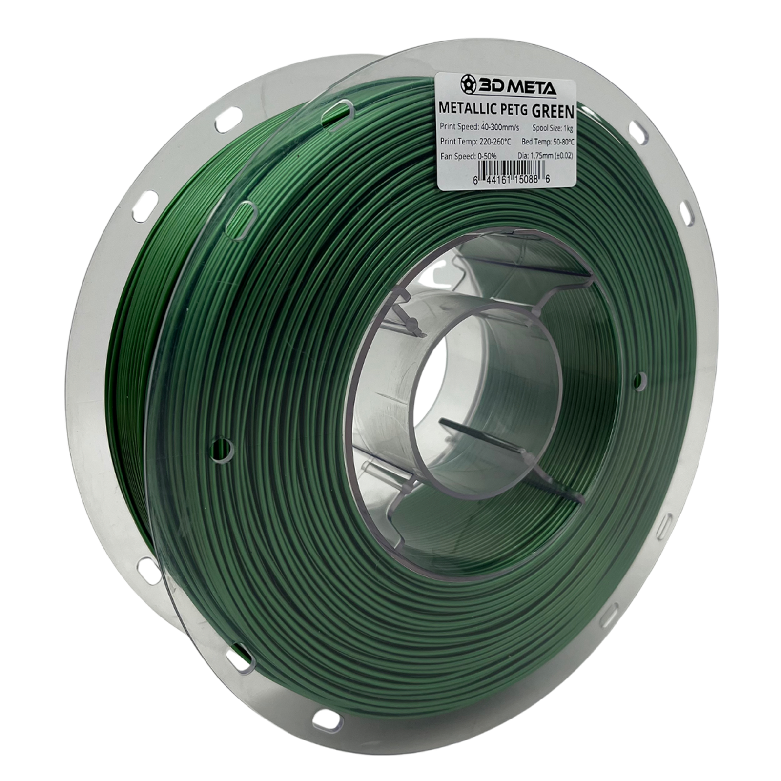 3D Meta Metallic PETG Green 1KG Spool M-MPETG-GRE-1KGX1.75MM