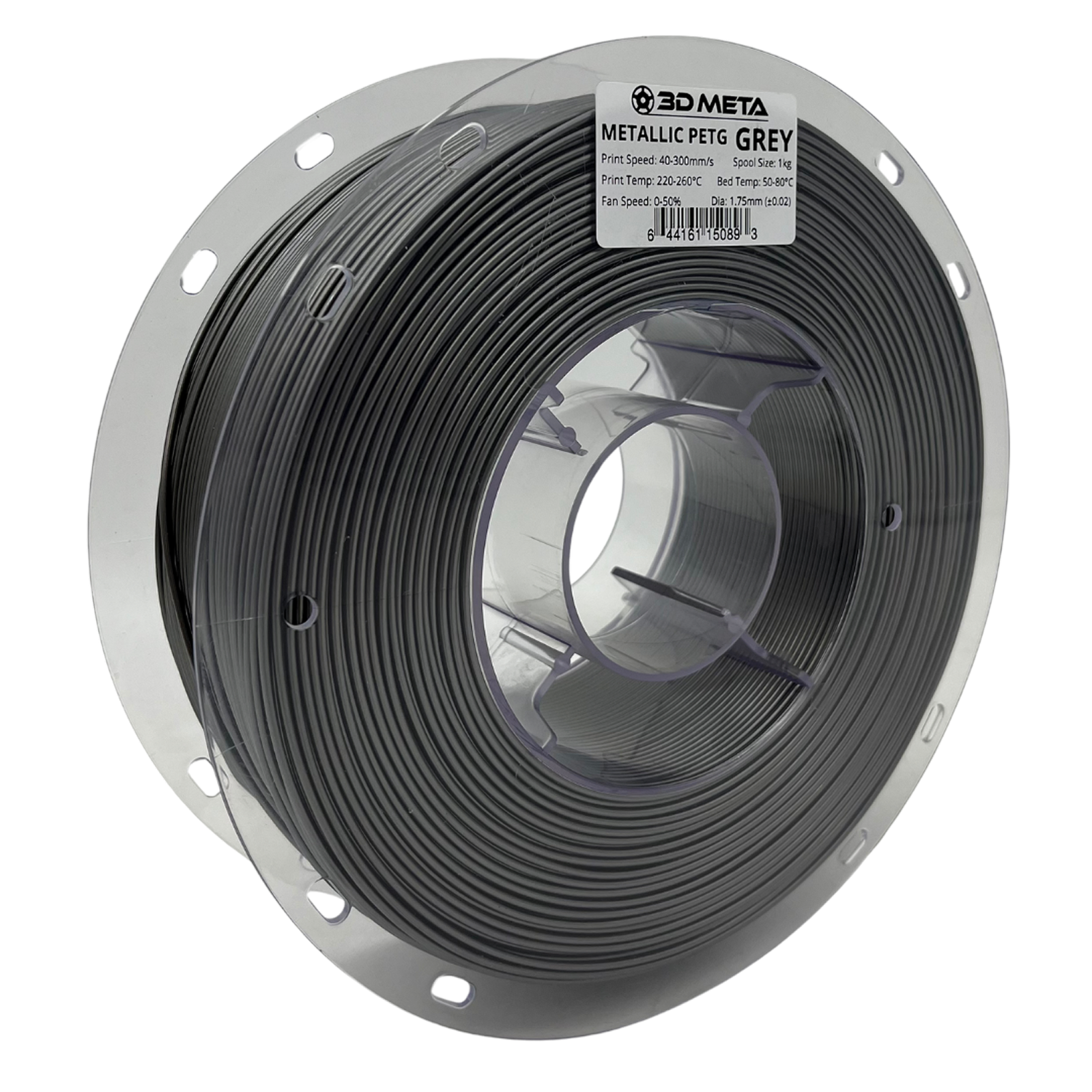 3D Meta Metallic PETG Grey 1KG Spool M-MPETG-GREY-1KGX1.75MM