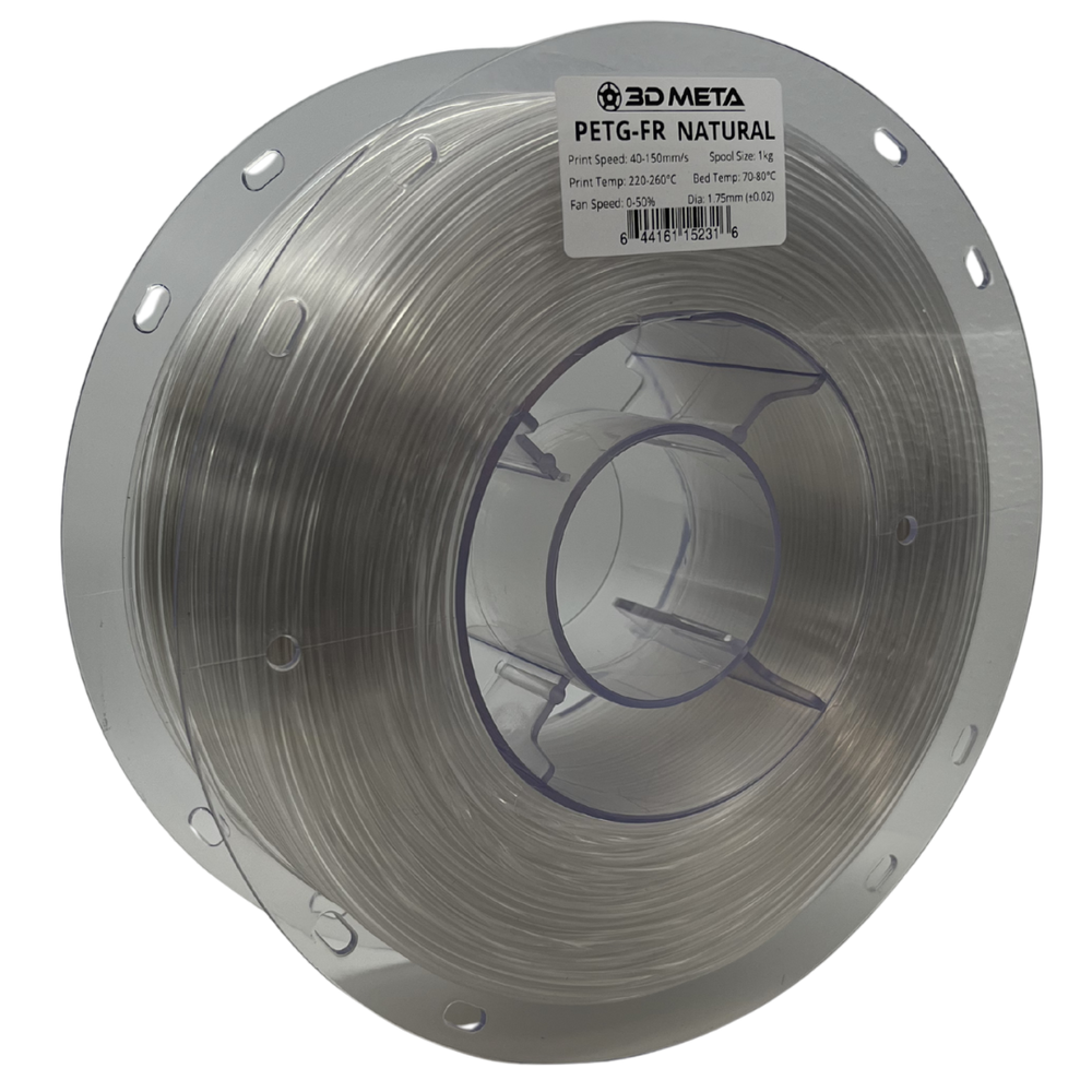 3D Meta Fire Retardant PETG Natural 1KG Spool M-PETGFR-BLA-1KGX1.75MM