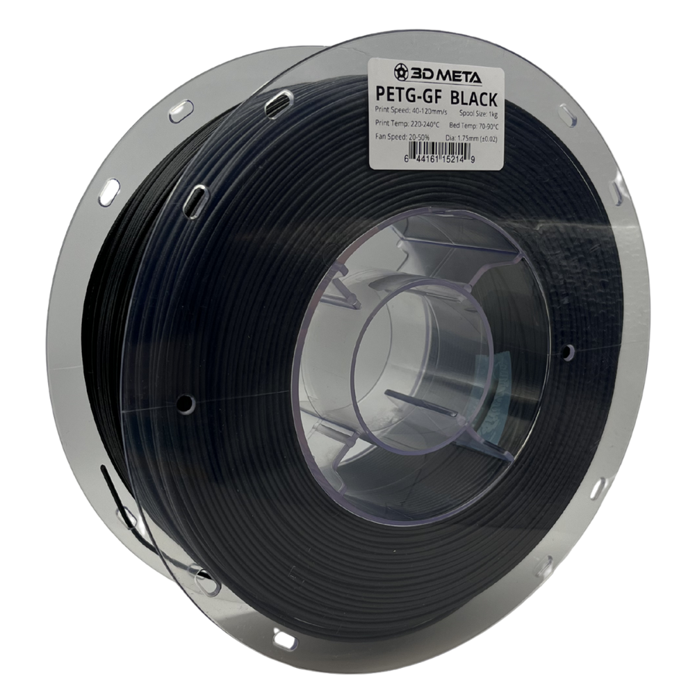3D Meta Glass Filled PETG Black 1KG Spool M-PETGGF-BLA-1KGX1.75MM