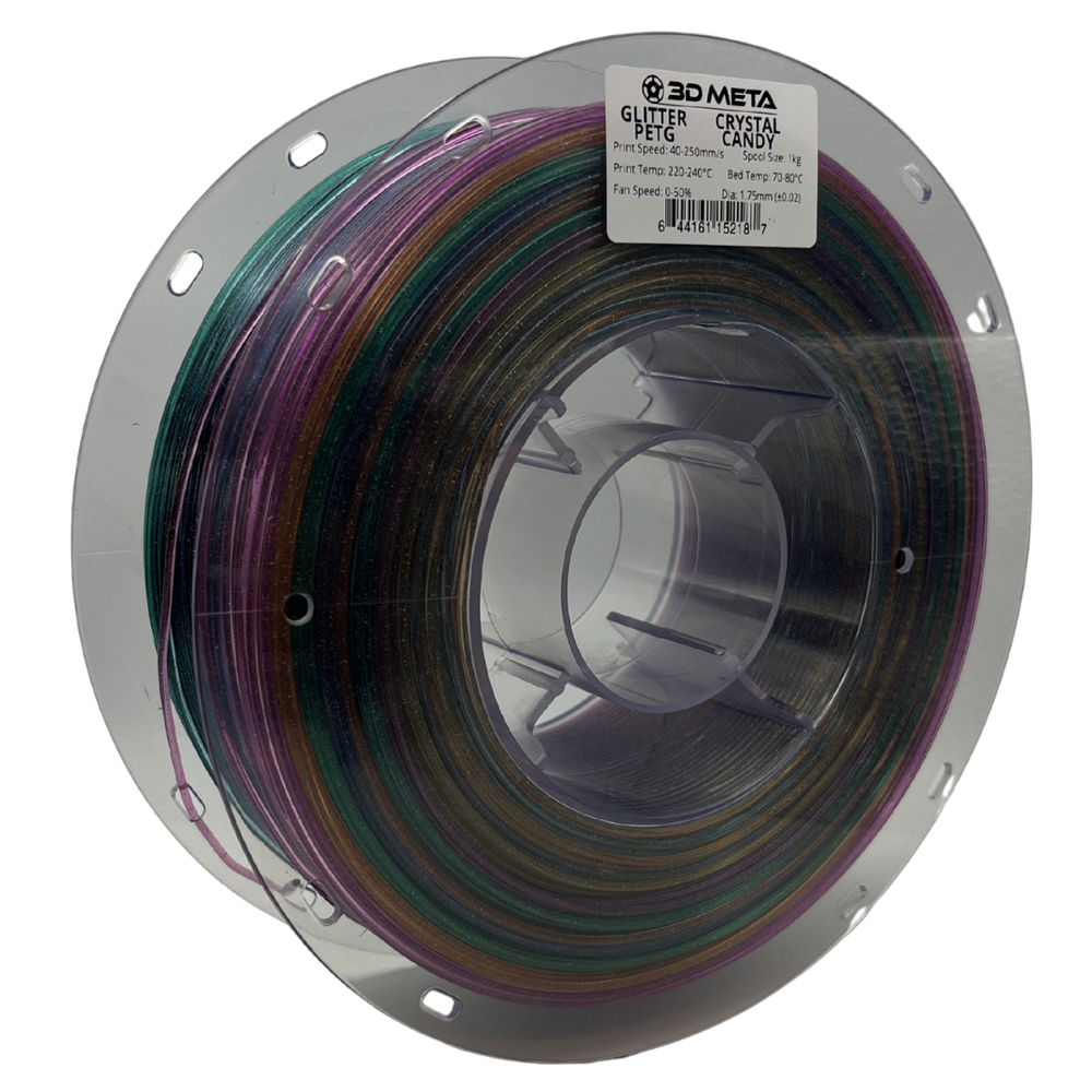 3D Meta Glitter PETG Crystal Candy 1KG Spool M-PETGGLI-CRYCANDY-1KGX1.75MM