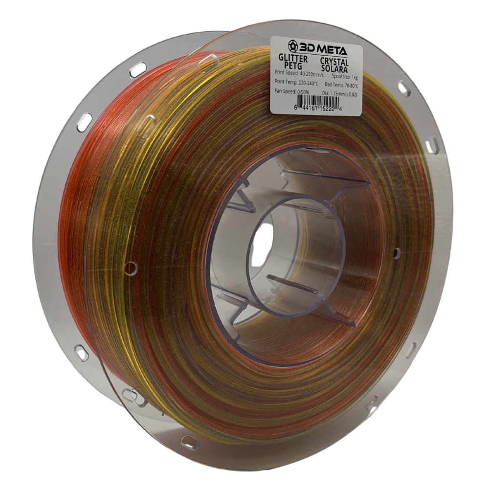 3D Meta Glitter PETG Crystal Solara 1KG Spool M-PETGGLI-CRYSOLARA-1KGX1.75MM