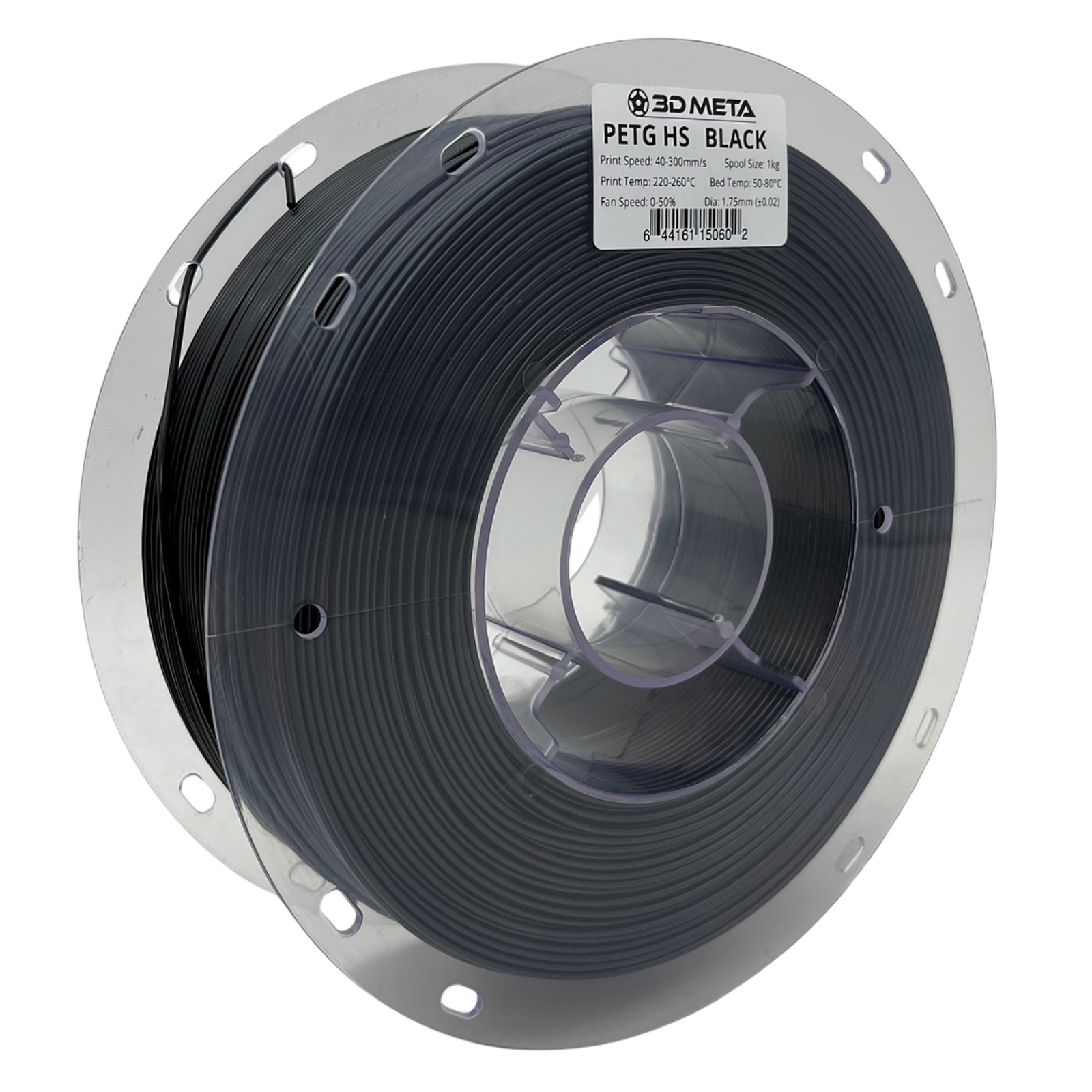 3D Meta PETG HS Black 1KG Spool M-PETGHS-BLA-1KGX1.75MM